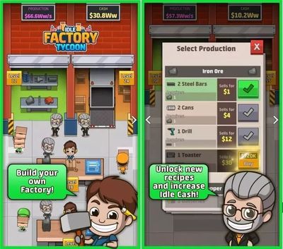 放置工廠 兩周狂攬400萬下載的網頁制作放置游戲